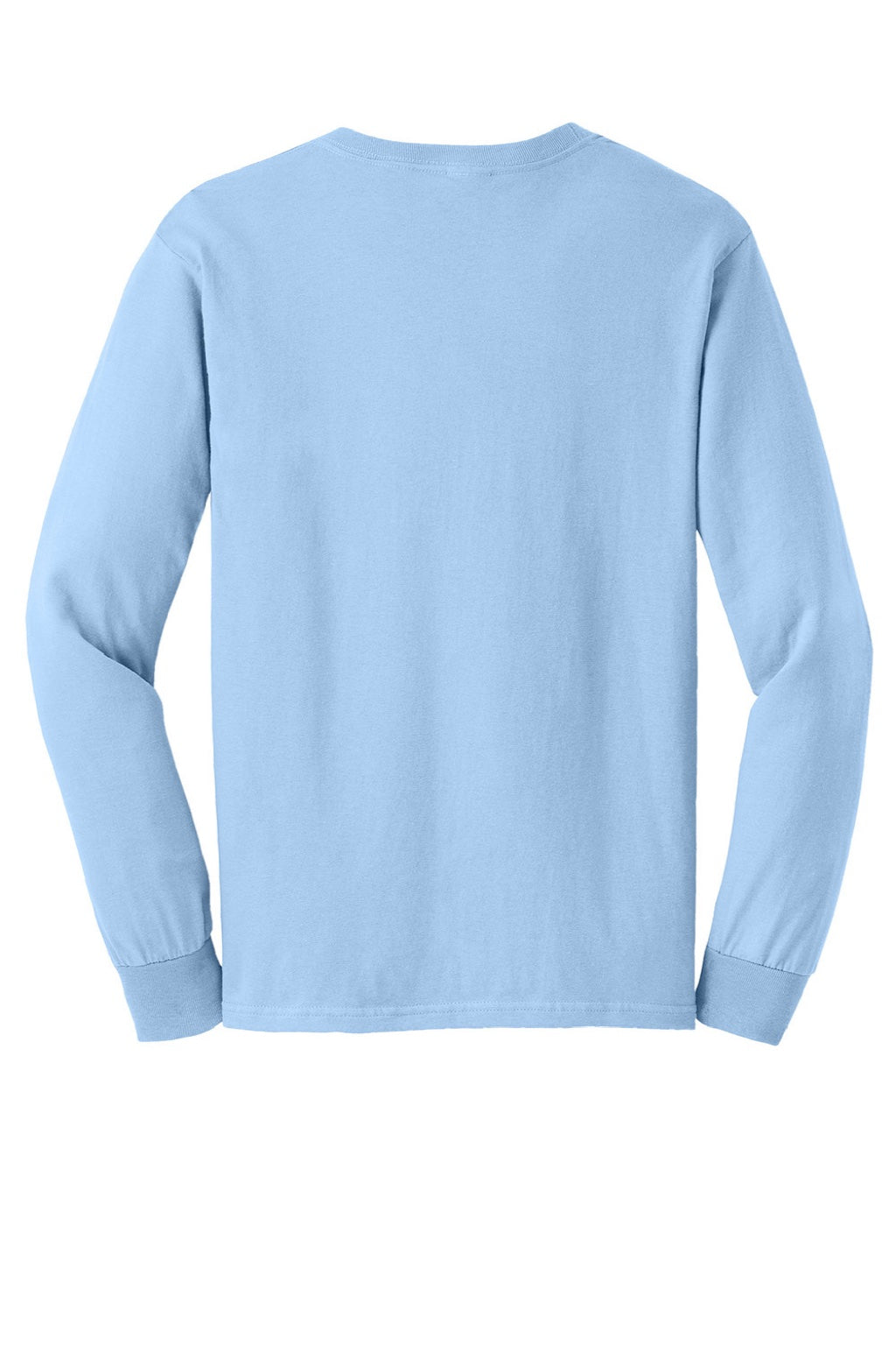 Gildan G2400/2400 Mens Ultra Long Sleeve Crewneck T-Shirt Light Blue Flat Back
