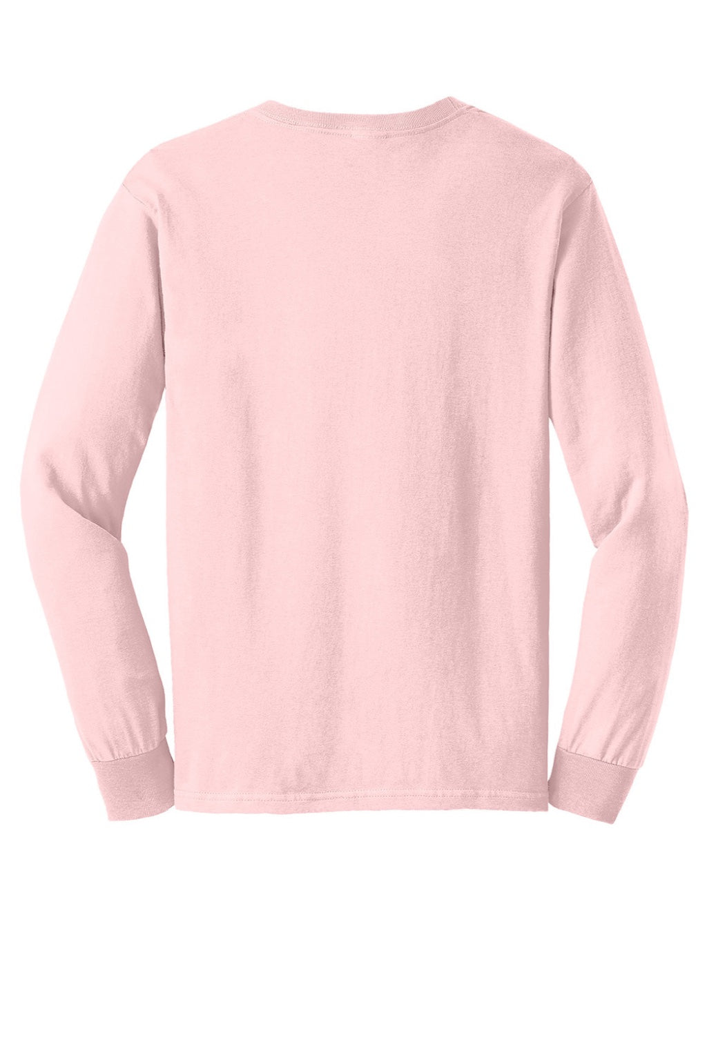 Gildan G2400/2400 Mens Ultra Long Sleeve Crewneck T-Shirt Light Pink Flat Back