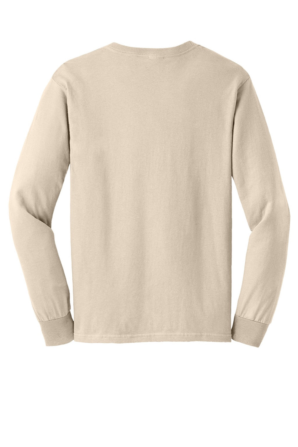 Gildan G2400/2400 Mens Ultra Long Sleeve Crewneck T-Shirt Natural Flat Back