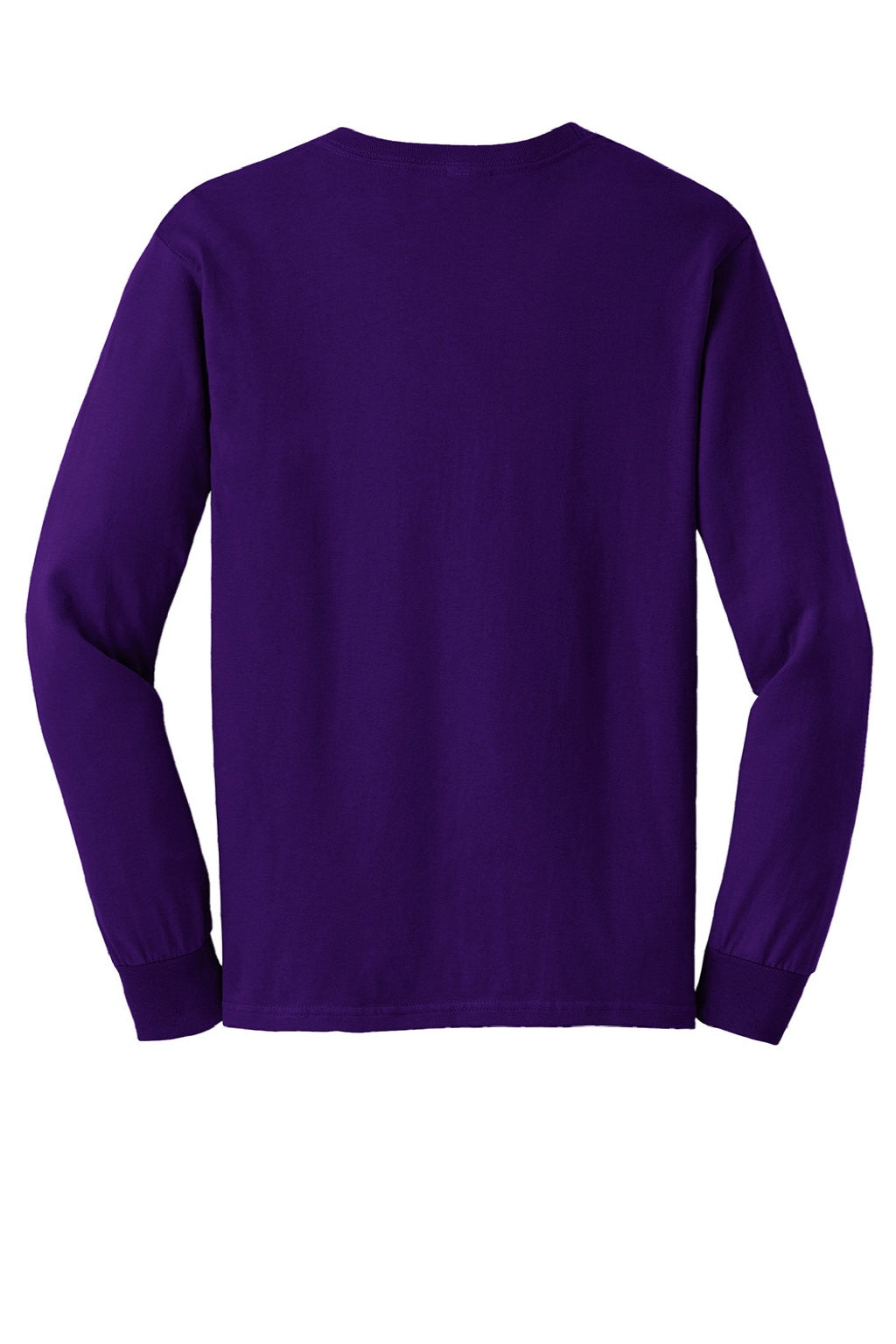 Gildan G2400/2400 Mens Ultra Long Sleeve Crewneck T-Shirt Purple Flat Back