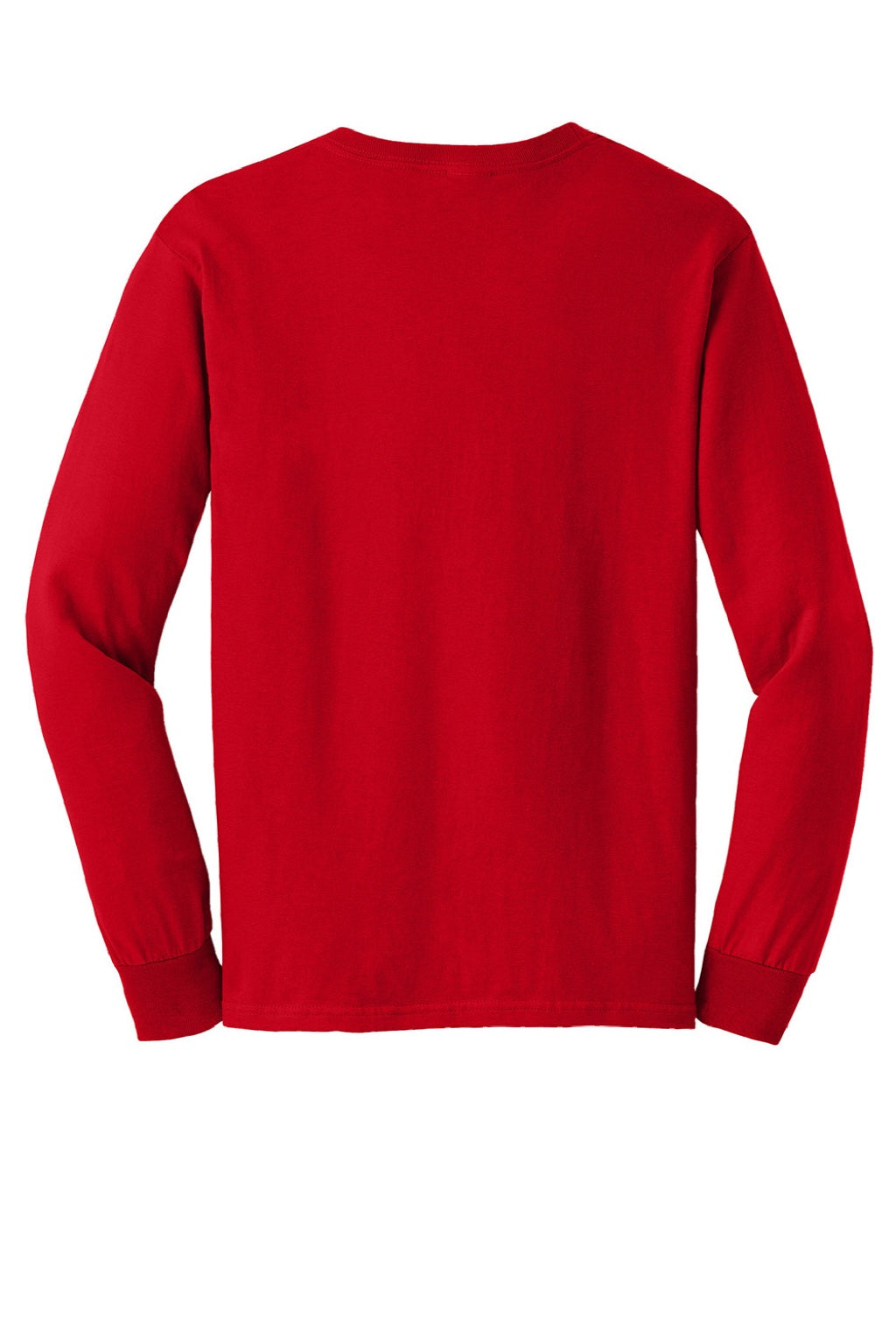 Gildan G2400/2400 Mens Ultra Long Sleeve Crewneck T-Shirt Red Flat Back