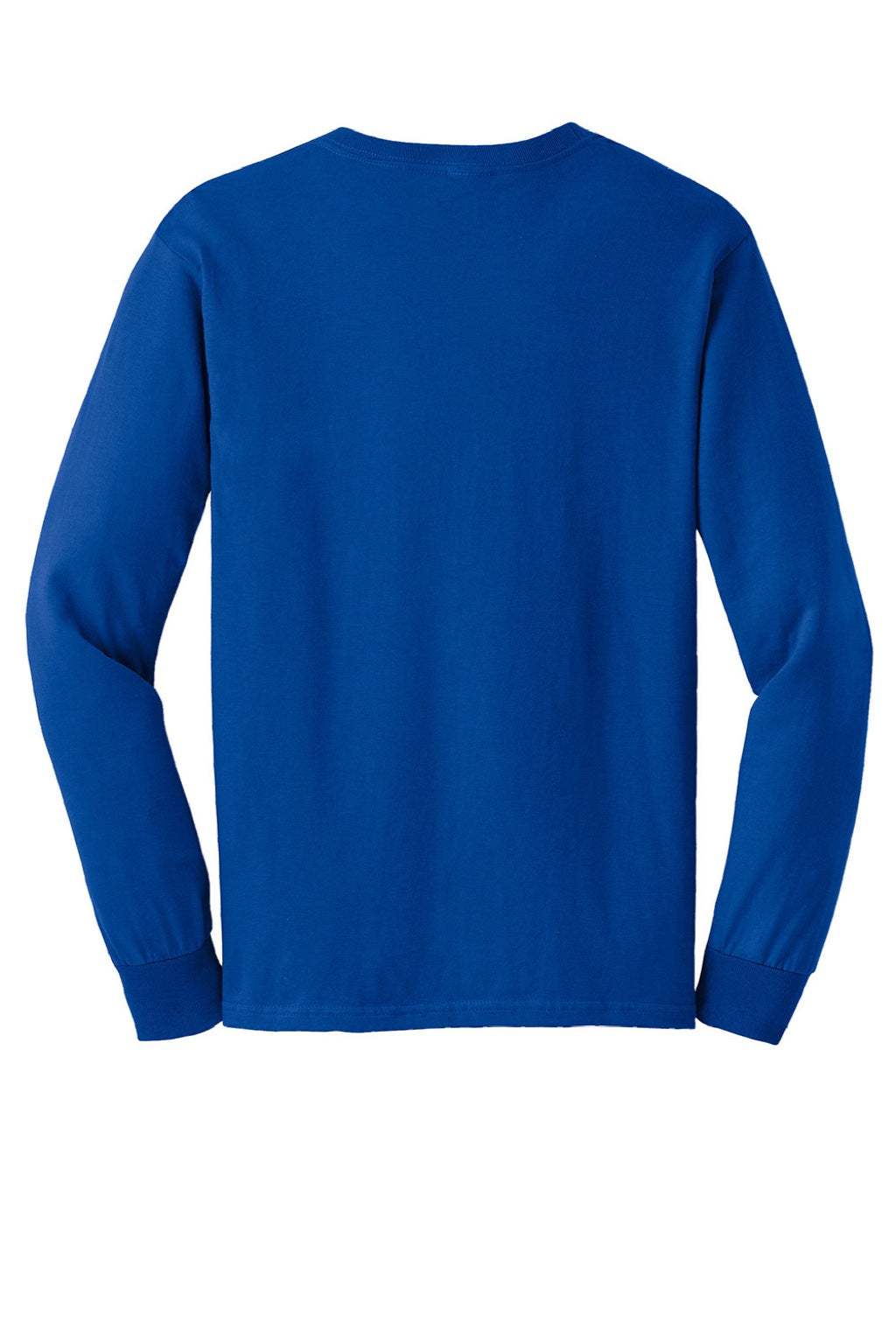 Gildan G2400/2400 Mens Ultra Long Sleeve Crewneck T-Shirt Royal Blue Flat Back