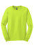 Gildan G2400/2400 Mens Ultra Long Sleeve Crewneck T-Shirt Safety Green Flat Front