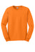 Gildan G2400/2400 Mens Ultra Long Sleeve Crewneck T-Shirt Safety Orange Flat Front