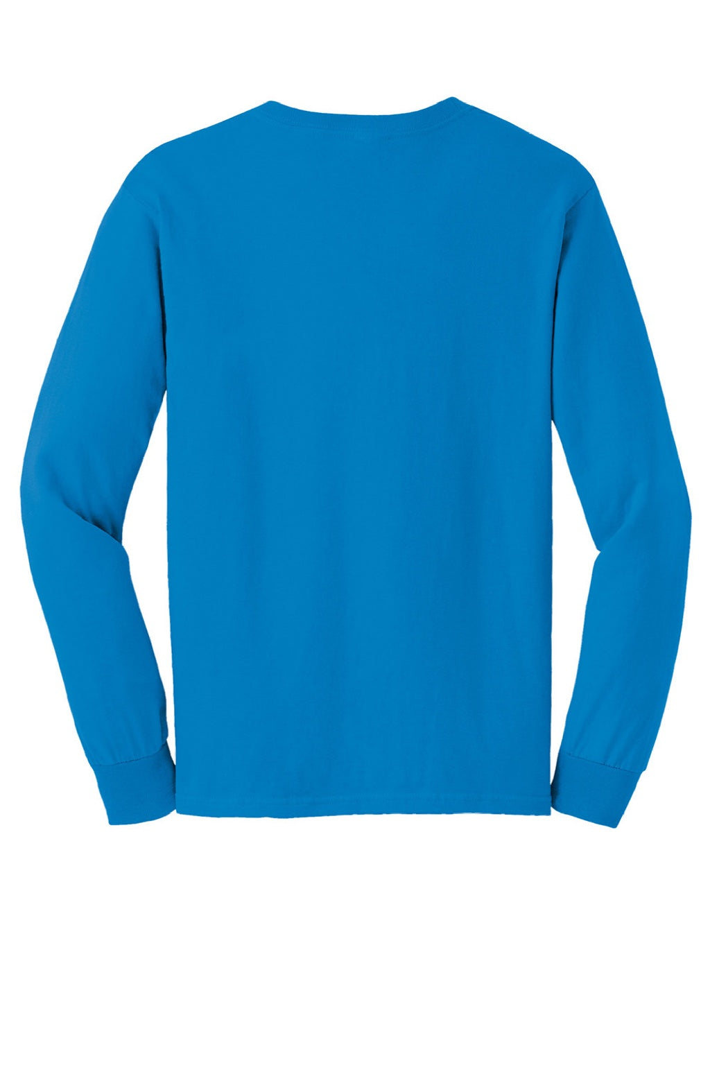 Gildan G2400/2400 Mens Ultra Long Sleeve Crewneck T-Shirt Sapphire Blue Flat Back