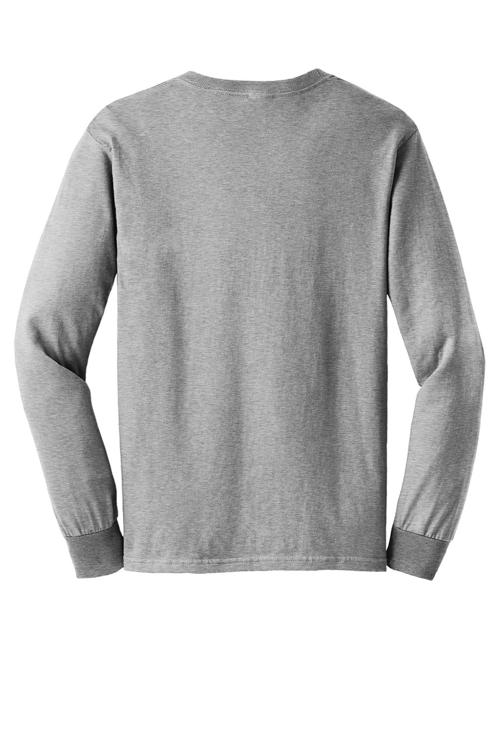 Gildan G2400/2400 Mens Ultra Long Sleeve Crewneck T-Shirt Sport Grey Flat Back
