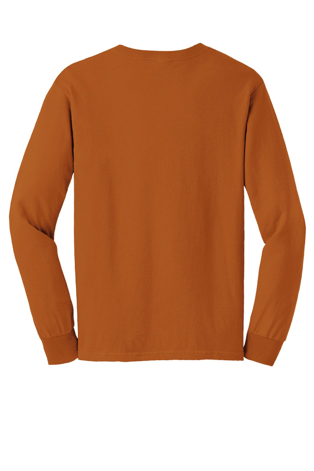 Gildan G2400/2400 Mens Ultra Long Sleeve Crewneck T-Shirt Texas Orange Flat Back