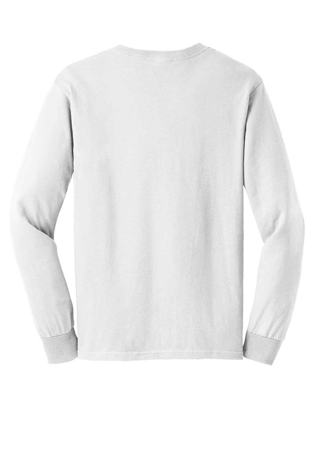 Gildan G2400/2400 Mens Ultra Long Sleeve Crewneck T-Shirt White Flat Back
