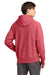 Champion GDS101 Mens Reverse Weave Garment Dyed Hooded Sweatshirt Hoodie w/ Pouch Pocket Crimson Red Model Back