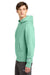 Champion GDS101 Mens Reverse Weave Garment Dyed Hooded Sweatshirt Hoodie w/ Pouch Pocket Pale Seafoam Green Model Side