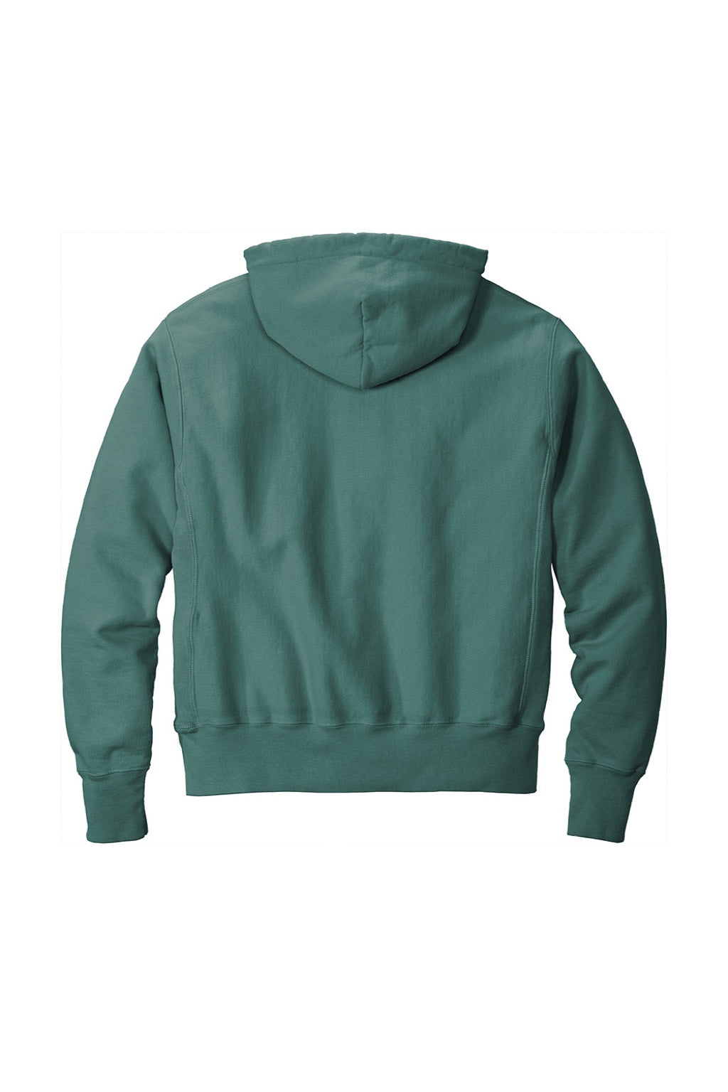 Champion GDS101 Mens Reverse Weave Garment Dyed Hooded Sweatshirt Hoodie w/ Pouch Pocket Cactus Green Flat Back
