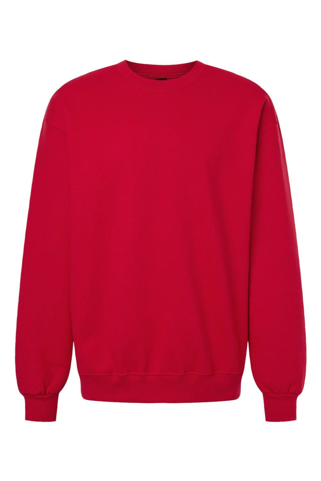 Gildan 19000 Mens Hammer Maxweight Crewneck Sweatshirt Cherry Red Flat Front