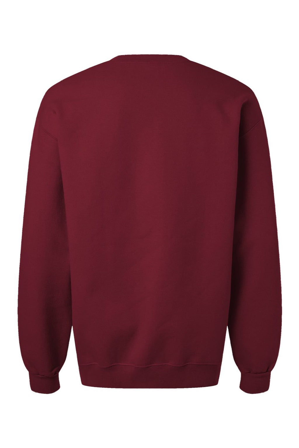 Gildan 19000 Mens Hammer Maxweight Crewneck Sweatshirt Garnet Red Flat Back