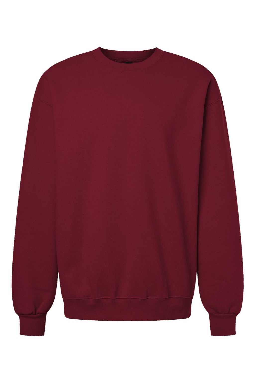 Gildan 19000 Mens Hammer Maxweight Crewneck Sweatshirt Garnet Red Flat Front