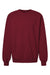 Gildan 19000 Mens Hammer Maxweight Crewneck Sweatshirt Garnet Red Flat Front