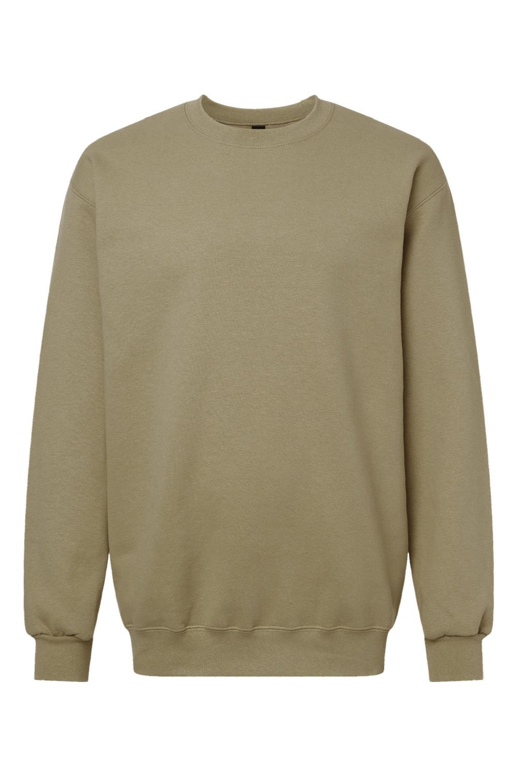 Gildan 19000 Mens Hammer Maxweight Crewneck Sweatshirt Olive Green Flat Front