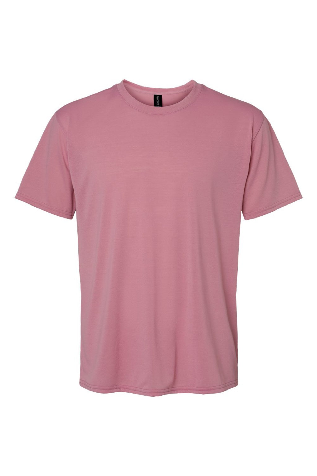 Gildan 42000 Mens Performance Jersey Moisture Wicking Short Sleeve Crewneck T-Shirt Plumrose Flat Front