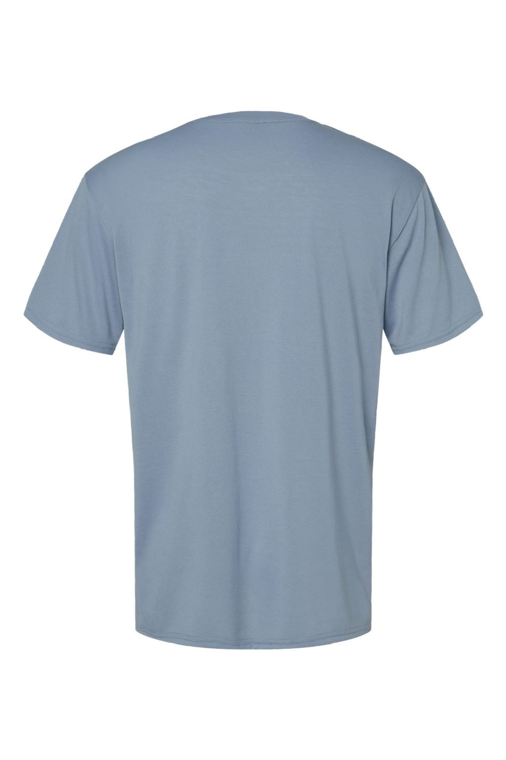 Gildan 42000 Mens Performance Jersey Moisture Wicking Short Sleeve Crewneck T-Shirt Stone Blue Flat Back