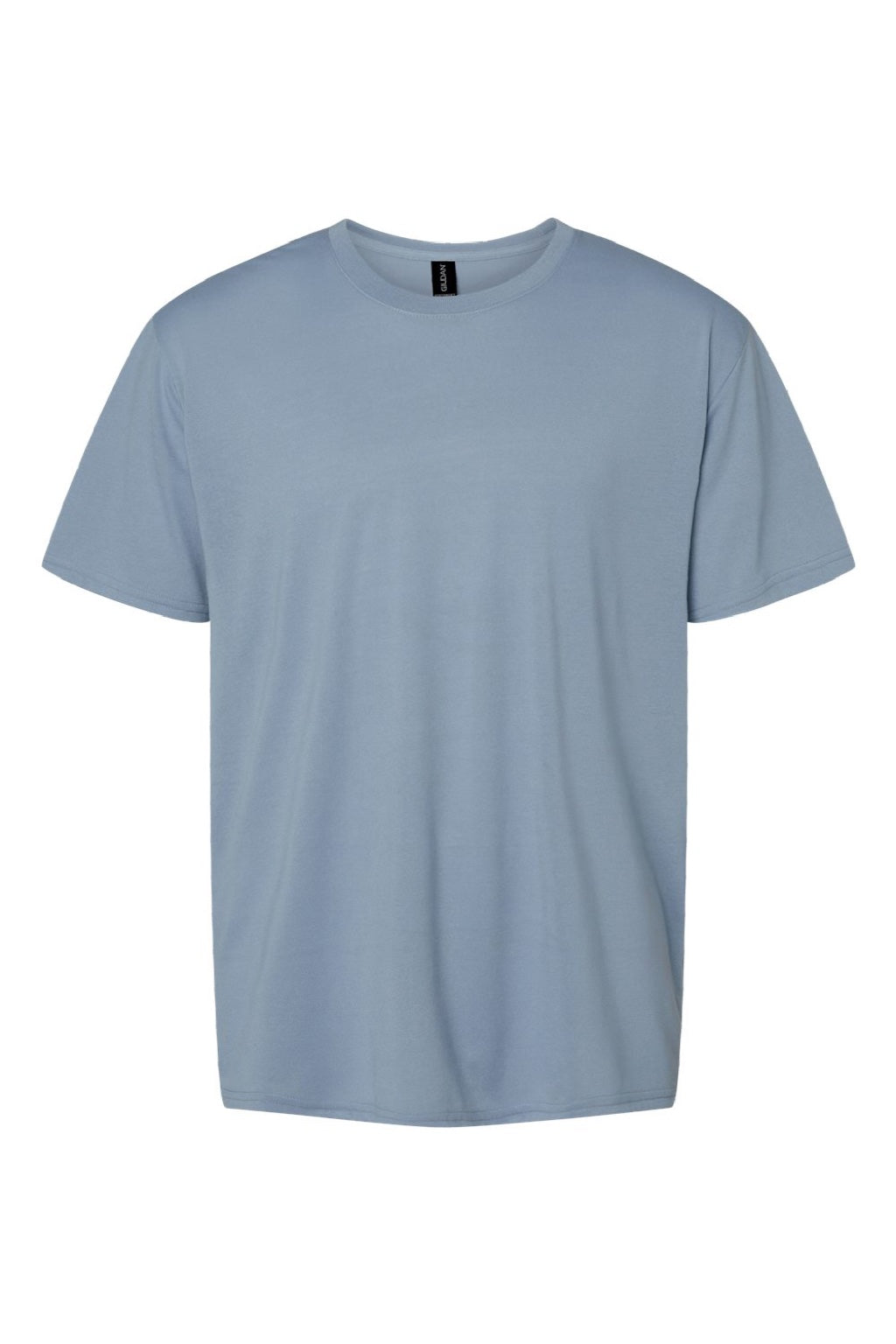 Gildan 42000 Mens Performance Jersey Moisture Wicking Short Sleeve Crewneck T-Shirt Stone Blue Flat Front