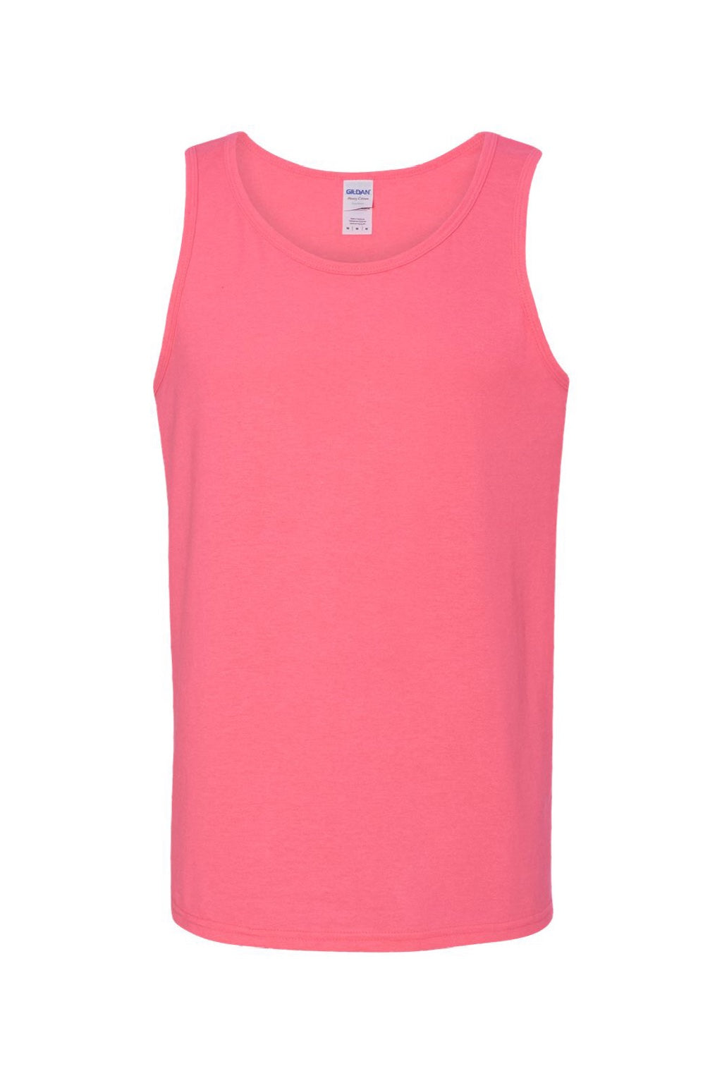 Gildan G5200/5200 Mens Tank Top Safety Pink Flat Front