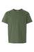 Gildan 64000B Youth Softstyle Short Sleeve Crewneck T-Shirt Military Green Flat Front