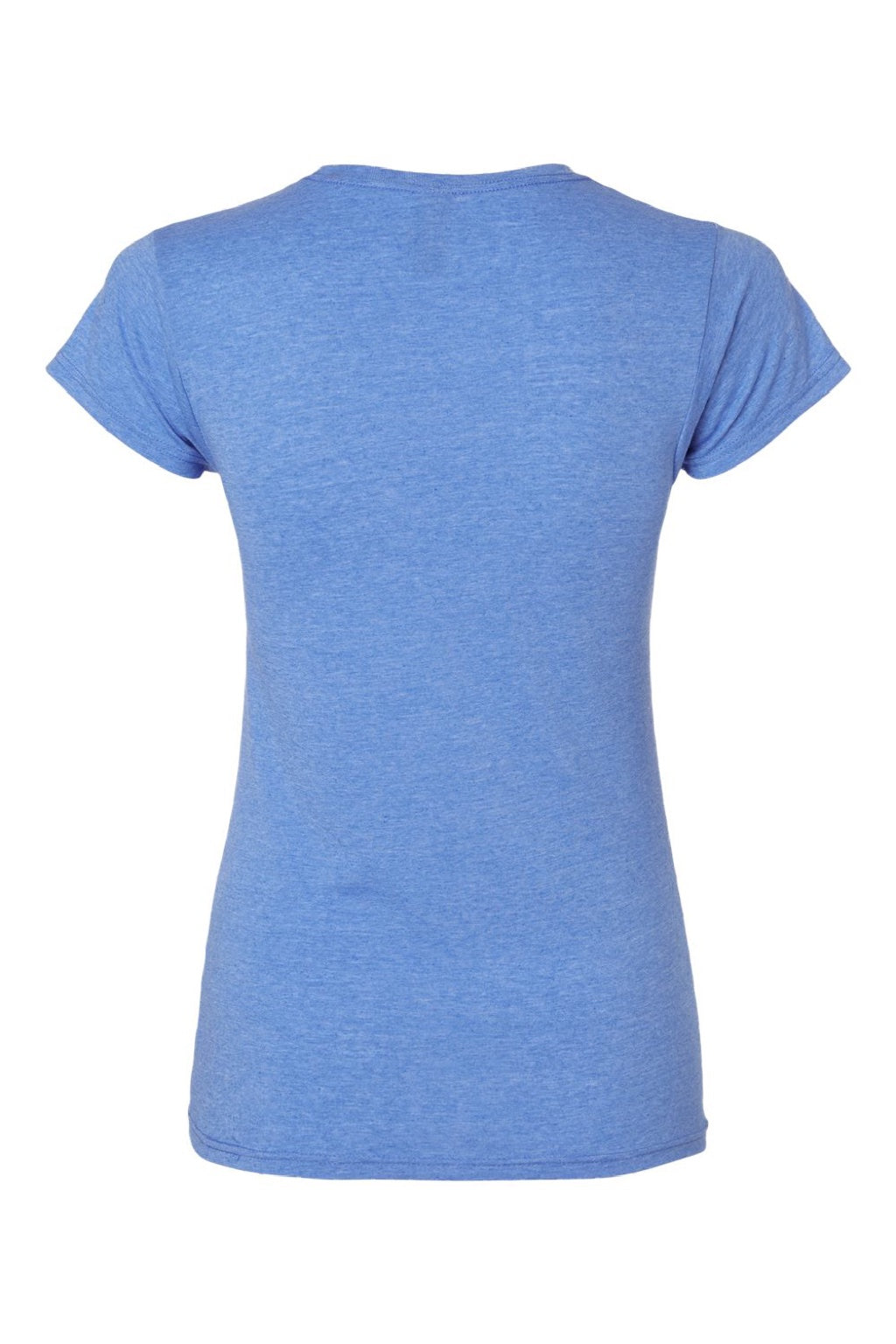 Gildan 64000L Womens Softstyle Short Sleeve Crewneck T-Shirt Heather Royal Blue Flat Back