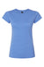 Gildan 64000L Womens Softstyle Short Sleeve Crewneck T-Shirt Heather Royal Blue Flat Front