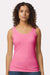 Gildan 64200L Womens Softstyle Tank Top Azalea Pink Model Front
