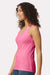 Gildan 64200L Womens Softstyle Tank Top Azalea Pink Model Side