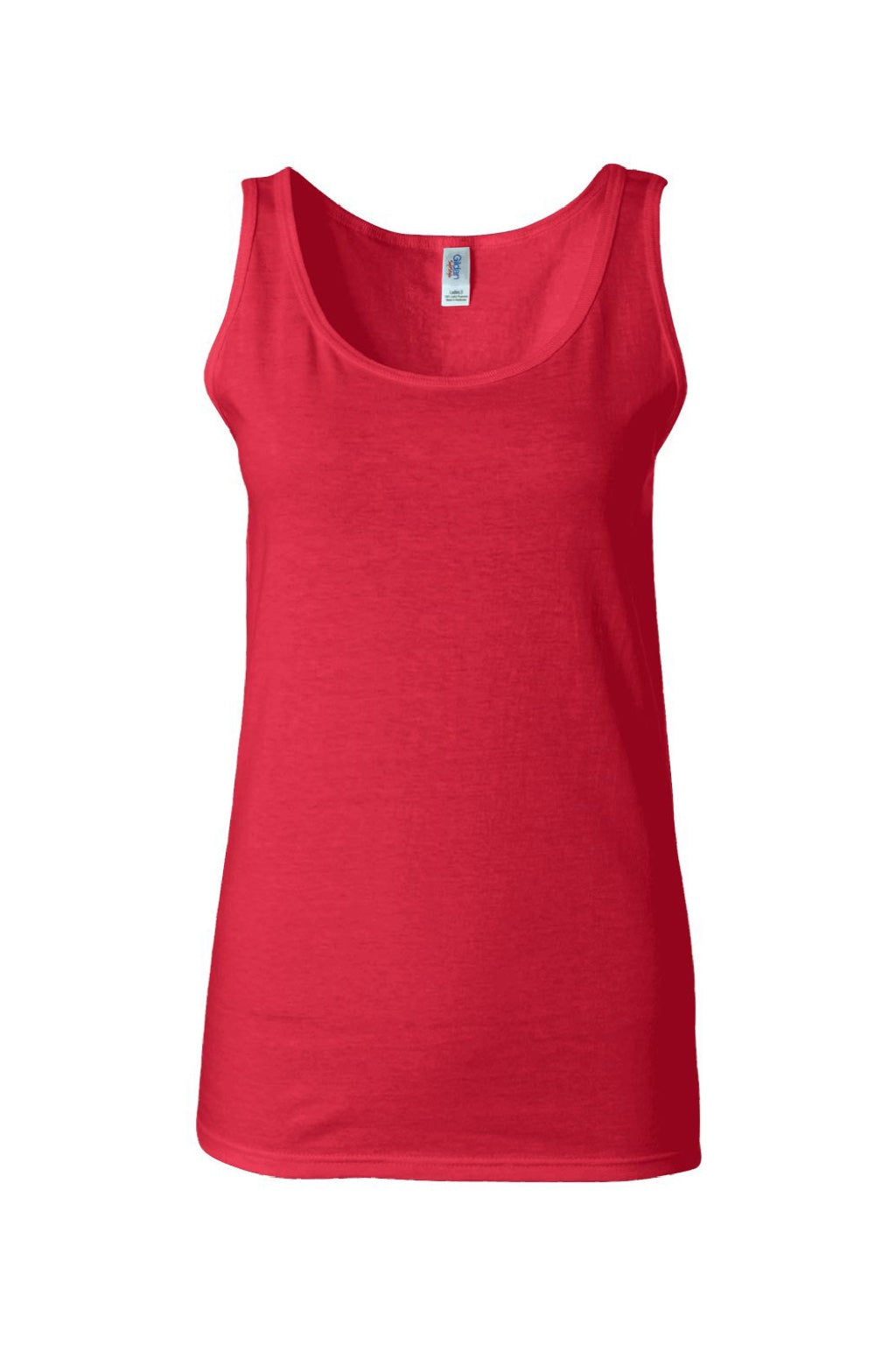 Gildan 64200L Womens Softstyle Tank Top Cherry Red Flat Front