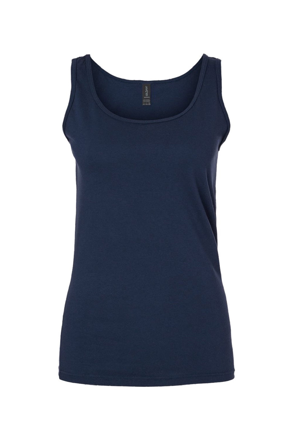 Gildan 64200L Womens Softstyle Tank Top Navy Blue Flat Front