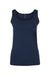 Gildan 64200L Womens Softstyle Tank Top Navy Blue Flat Front