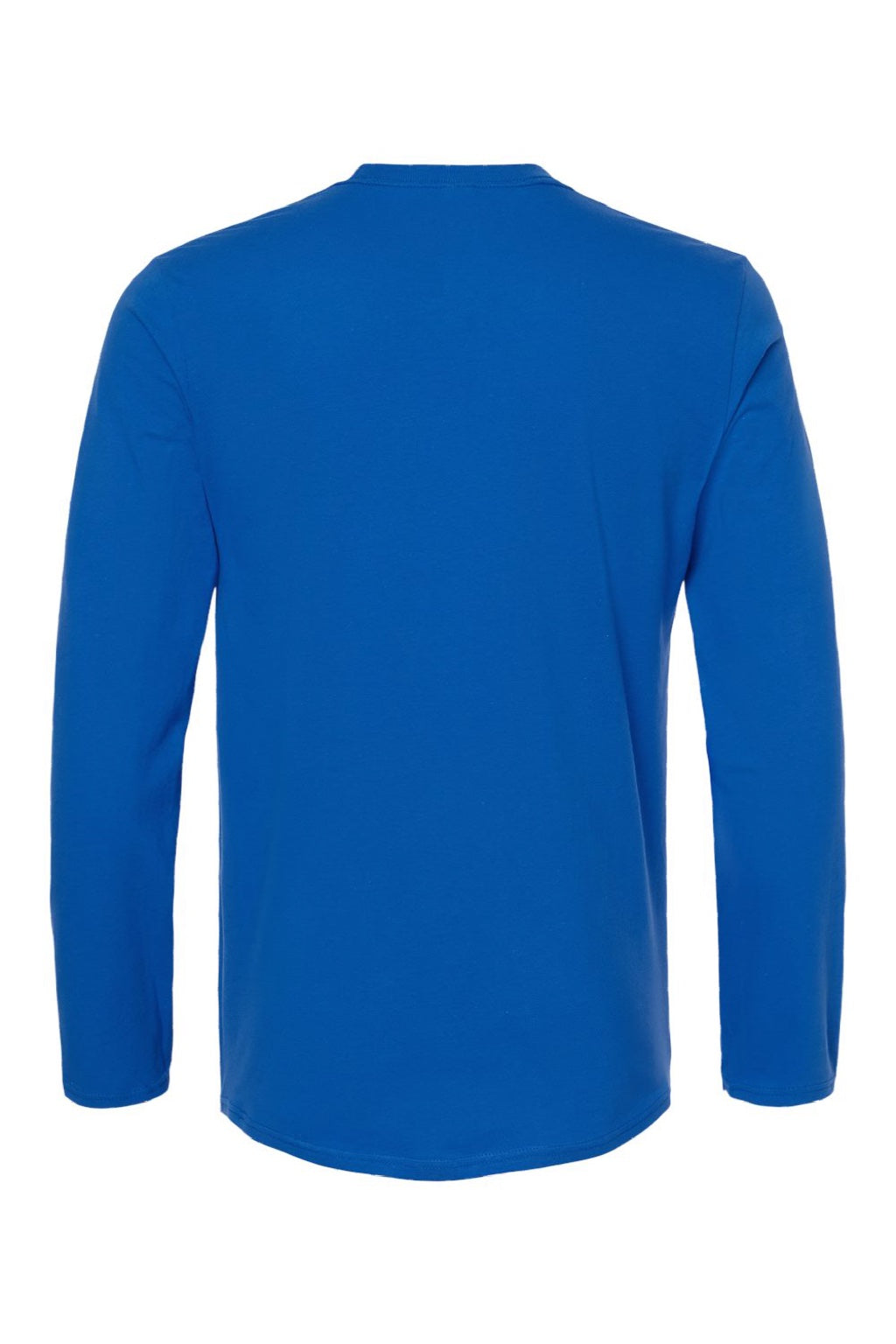 Gildan 64400 Mens Softstyle Long Sleeve Crewneck T-Shirt Royal Blue Flat Back