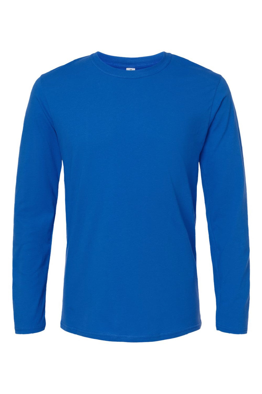 Gildan 64400 Mens Softstyle Long Sleeve Crewneck T-Shirt Royal Blue Flat Front