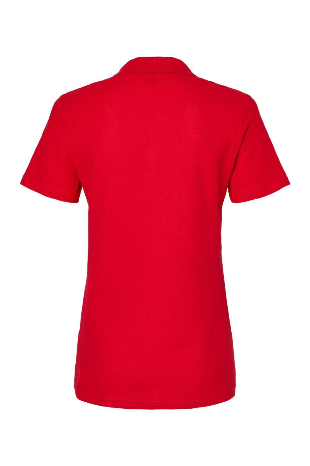 Gildan 64800L Womens Softstyle Pique Short Sleeve Polo Shirt Cherry Red Flat Back