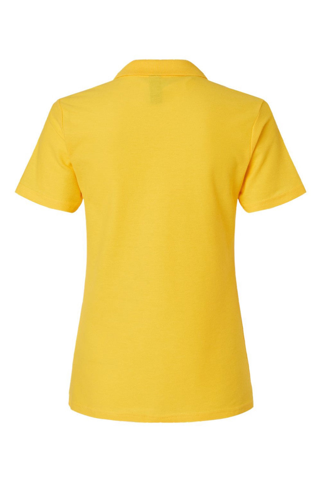 Gildan 64800L Womens Softstyle Pique Short Sleeve Polo Shirt Daisy Yellow Flat Back