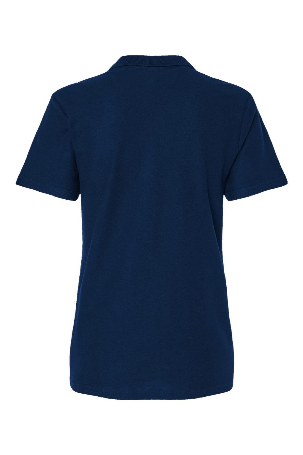 Gildan 64800L Womens Softstyle Pique Short Sleeve Polo Shirt Navy Blue Flat Back