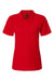 Gildan 64800L Womens Softstyle Pique Short Sleeve Polo Shirt Red Flat Front