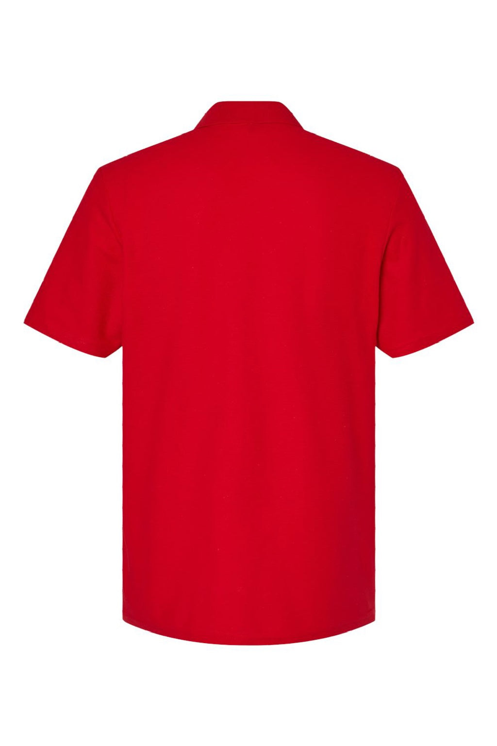 Gildan 64800 Mens Softstyle Pique Short Sleeve Polo Shirt Cherry Red Flat Back