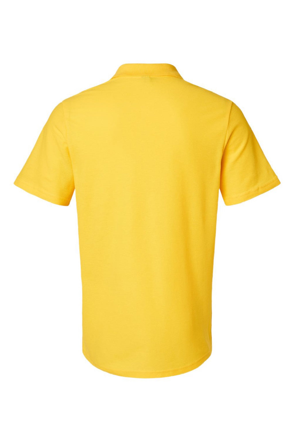 Gildan 64800 Mens Softstyle Pique Short Sleeve Polo Shirt Daisy Yellow Flat Back