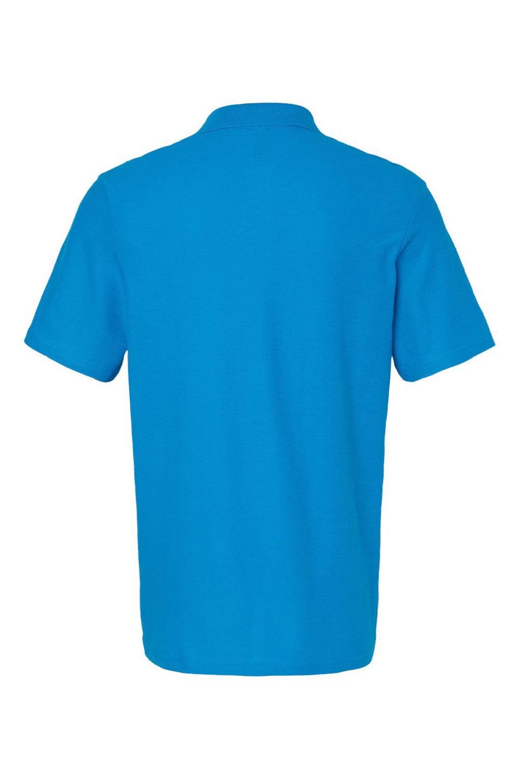 Gildan 64800 Mens Softstyle Pique Short Sleeve Polo Shirt Sapphire Blue Flat Back