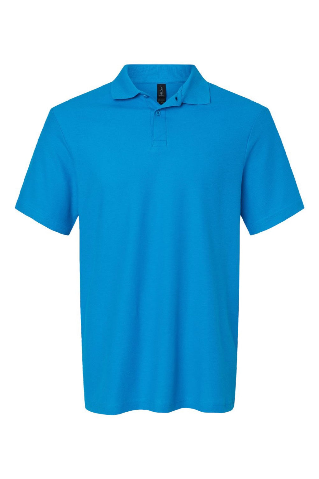 Gildan 64800 Mens Softstyle Pique Short Sleeve Polo Shirt Sapphire Blue Flat Front