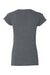 Gildan 64V00L Womens Softstyle Short Sleeve V-Neck T-Shirt Heather Dark Grey Flat Back