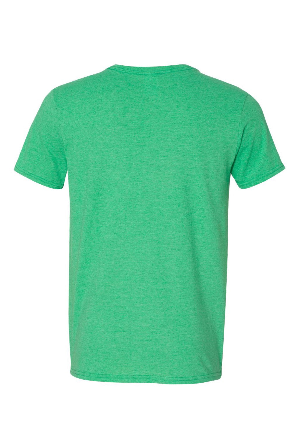 Gildan 64V00 Mens Softstyle Short Sleeve V-Neck T-Shirt Heather Irish Green Flat Back