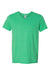 Gildan 64V00 Mens Softstyle Short Sleeve V-Neck T-Shirt Heather Irish Green Flat Front