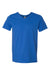 Gildan 64V00 Mens Softstyle Short Sleeve V-Neck T-Shirt Royal Blue Flat Front