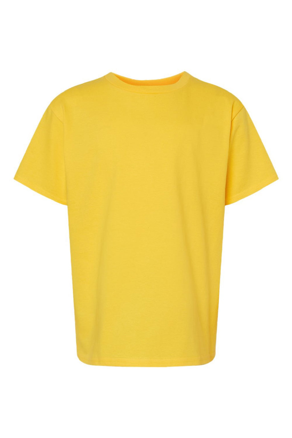 Gildan 65000B Youth Softstyle Short Sleeve Crewneck T-Shirt Daisy Yellow Flat Front