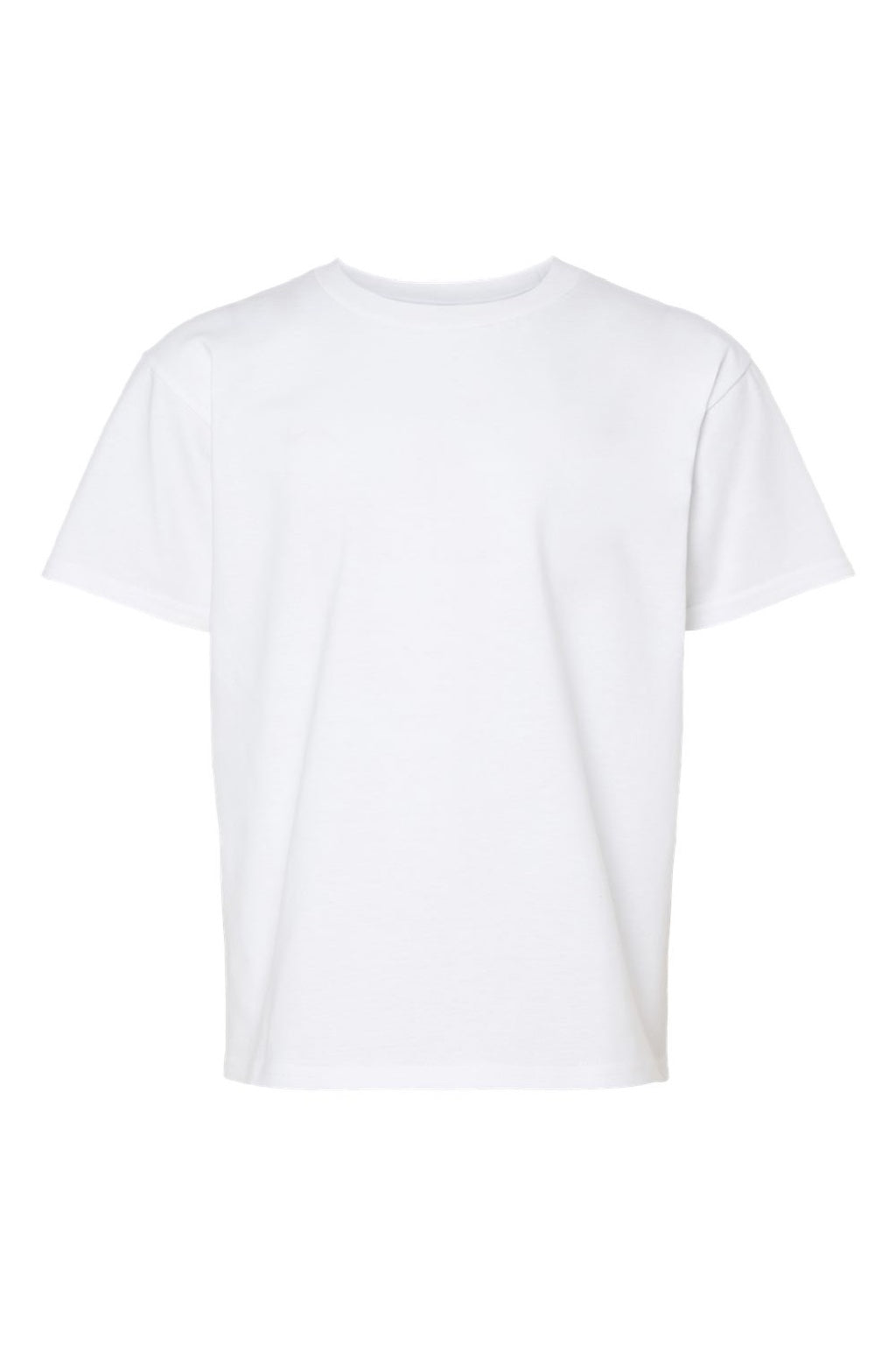 Gildan 65000B Youth Softstyle Short Sleeve Crewneck T-Shirt White Flat Front