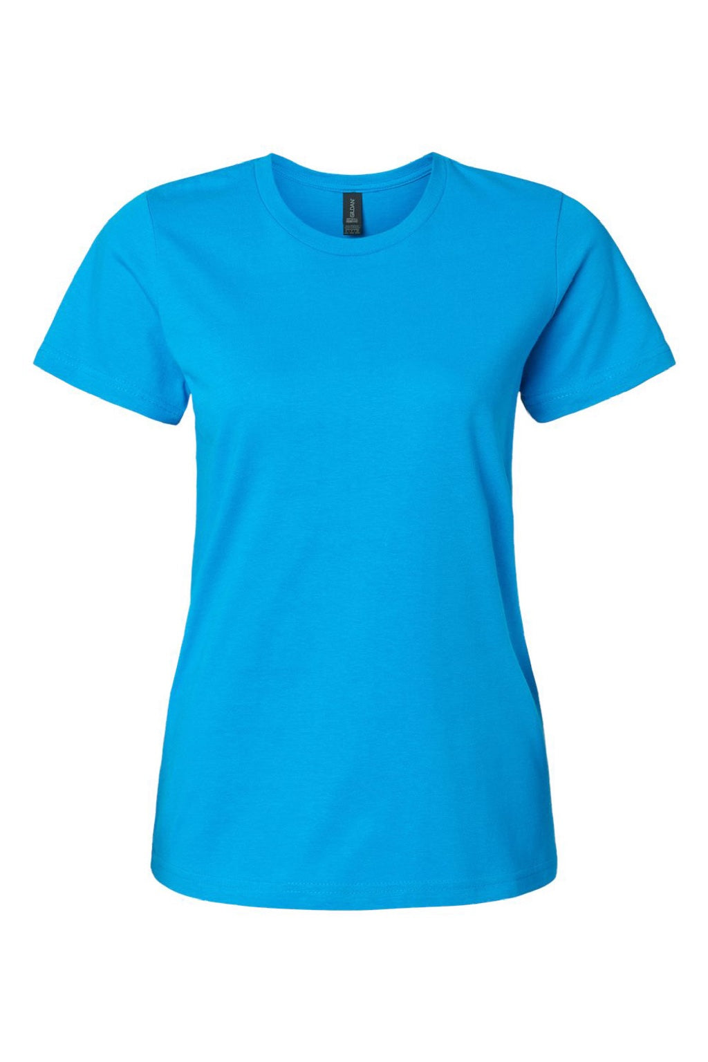 Gildan 65000L Womens Softstyle Short Sleeve Crewneck T-Shirt Sapphire Blue Flat Front