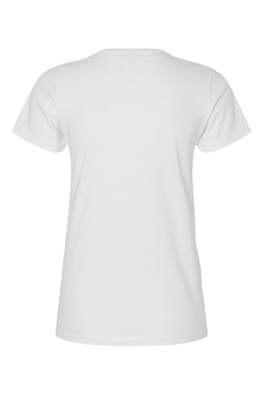 Gildan 65000L Womens Softstyle Short Sleeve Crewneck T-Shirt White Flat Back
